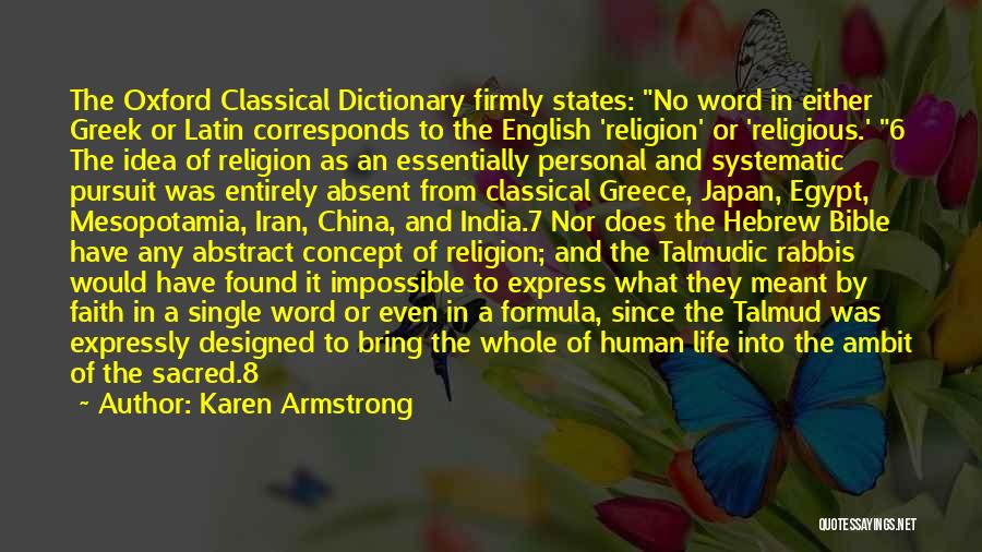 Oxford English Dictionary Quotes By Karen Armstrong