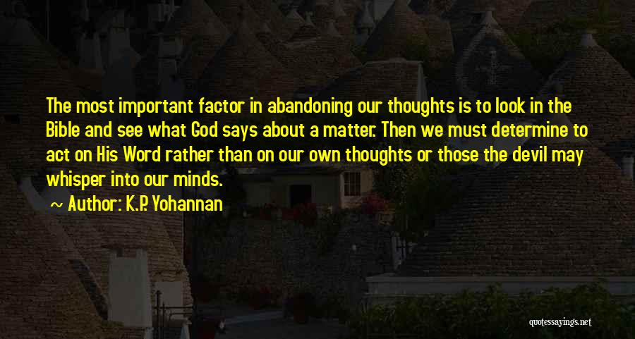 P.k Quotes By K.P. Yohannan