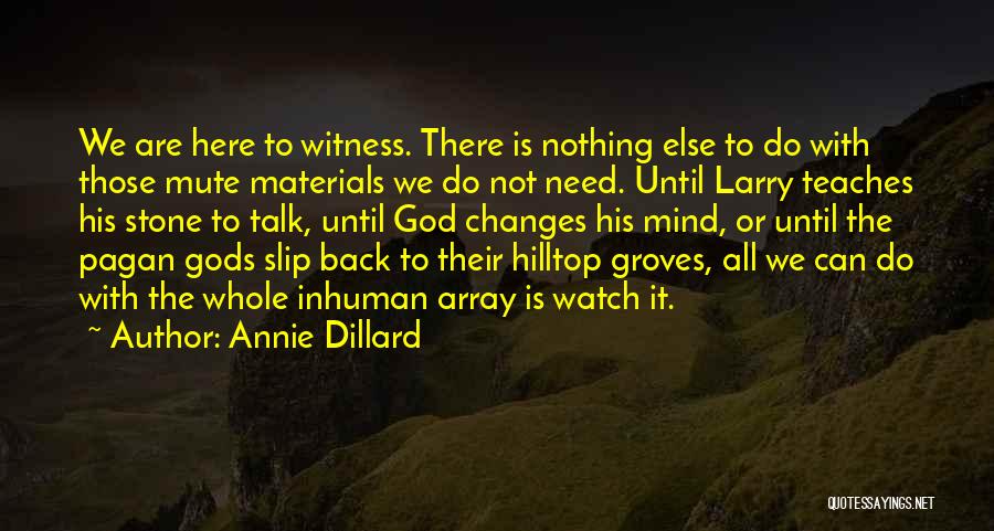 Pagan Gods Quotes By Annie Dillard