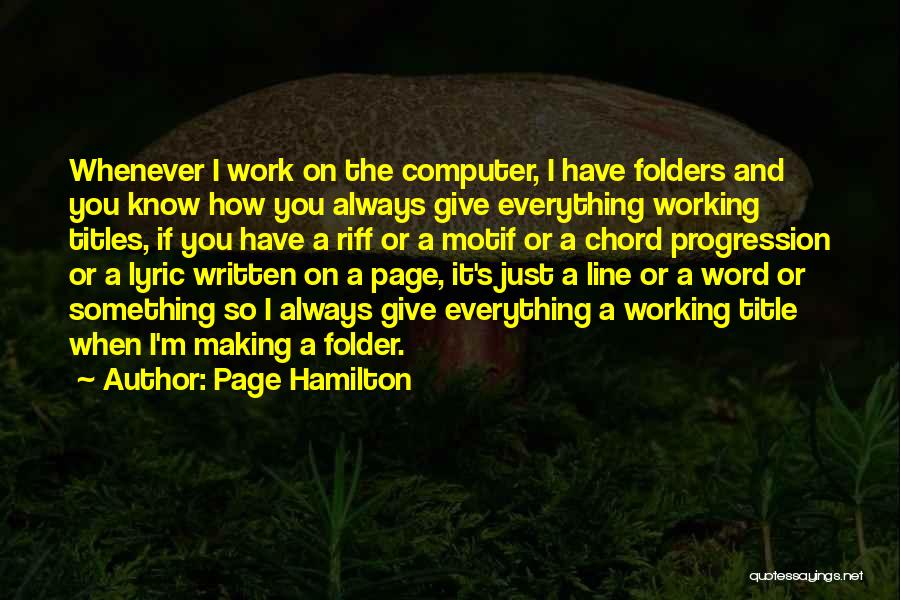 Page Hamilton Quotes 1812706