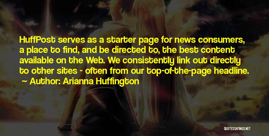 Page Link Quotes By Arianna Huffington