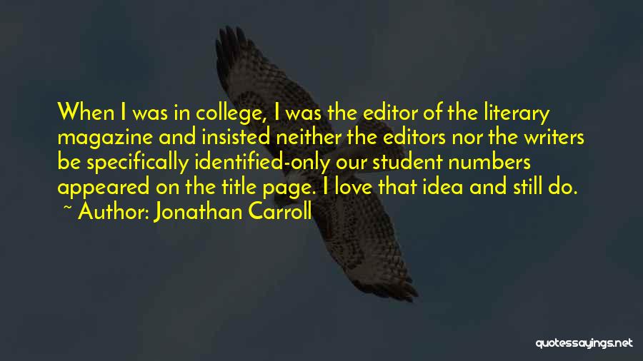 Page Numbers Quotes By Jonathan Carroll