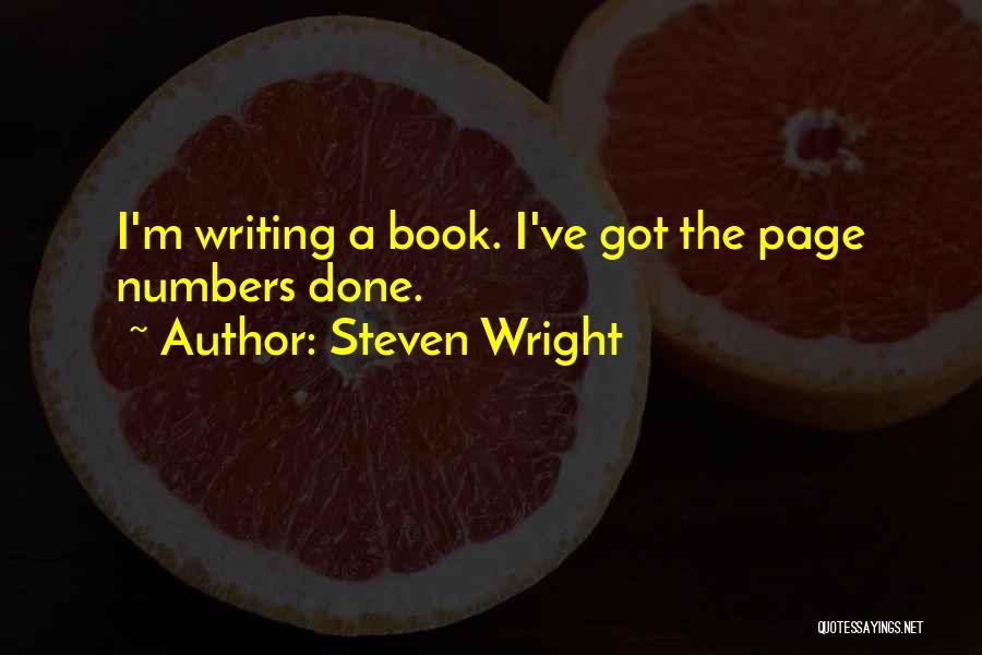 Page Numbers Quotes By Steven Wright