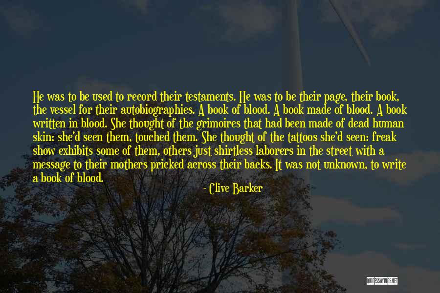 Page Quotes By Clive Barker