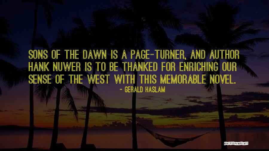 Page Turner Quotes By Gerald Haslam