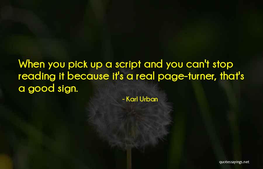 Page Turner Quotes By Karl Urban