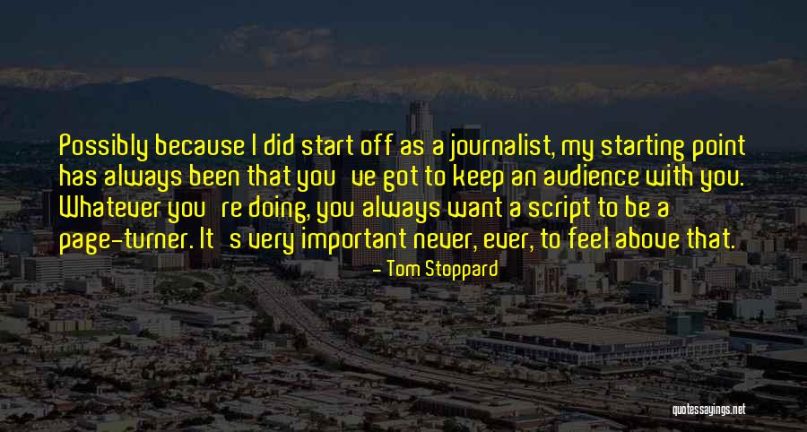 Page Turner Quotes By Tom Stoppard