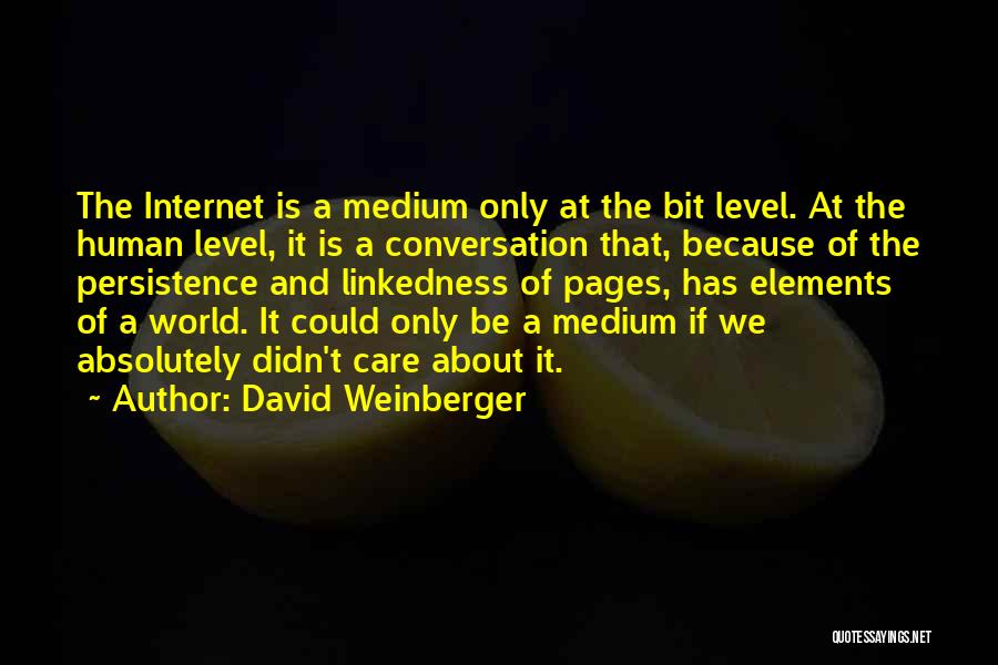 Pages Only Quotes By David Weinberger