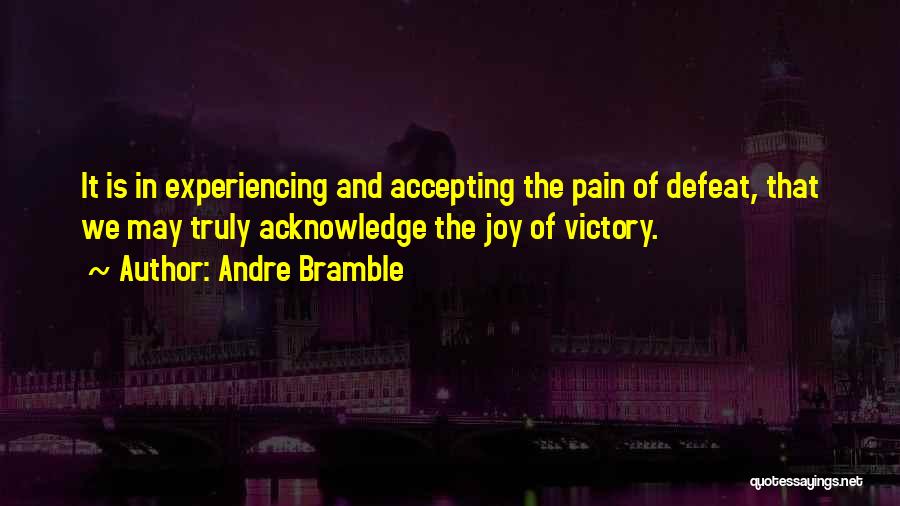 Pain And Joy Quotes By Andre Bramble