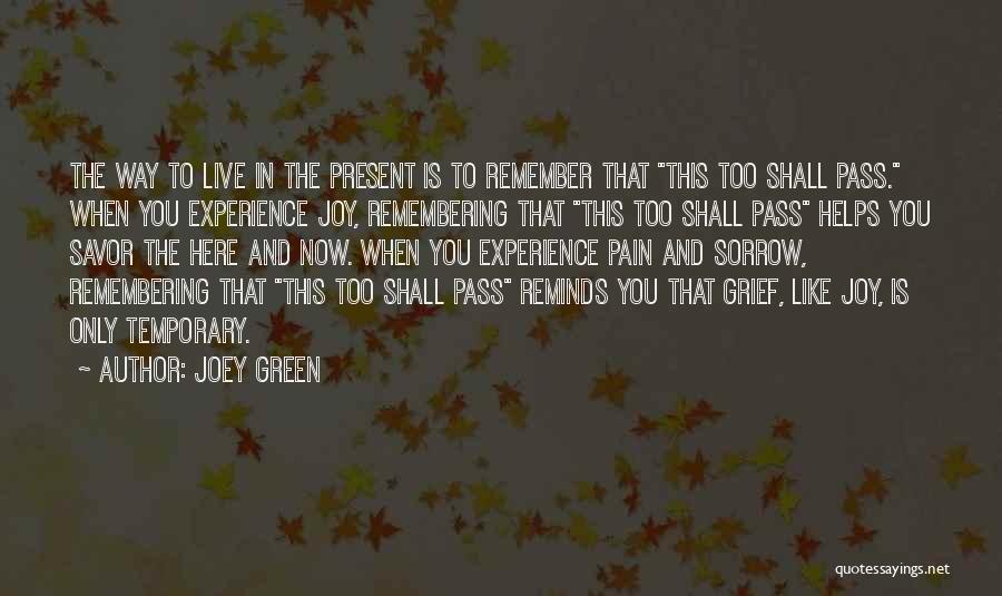 Pain And Joy Quotes By Joey Green