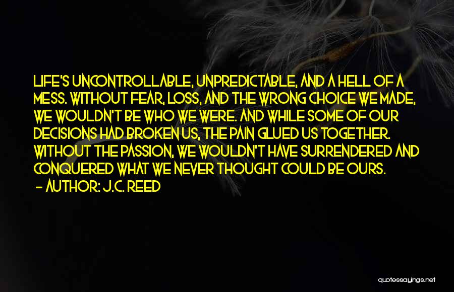 Pain And Loss Quotes By J.C. Reed