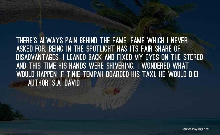 Pain Behind These Eyes Quotes By S.A. David
