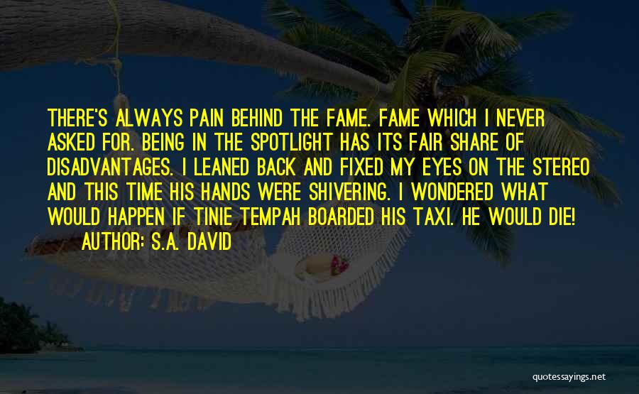 Pain Behind Your Eyes Quotes By S.A. David