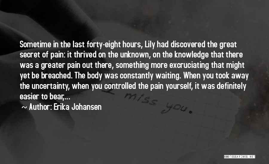 Pain Gets Easier Quotes By Erika Johansen