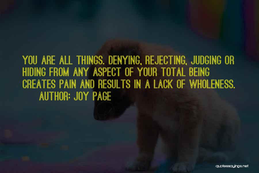 Pain Hiding Quotes By Joy Page