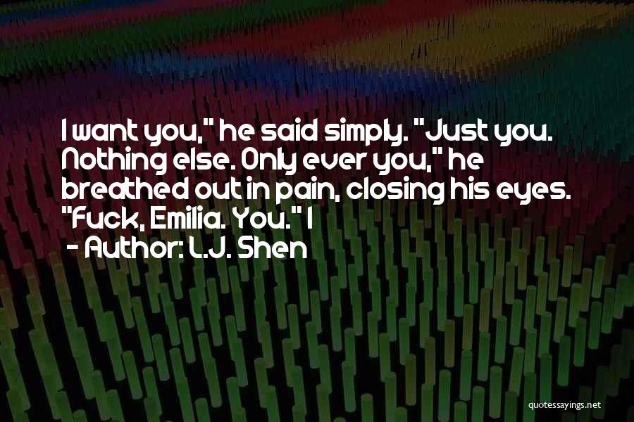 Pain In Eyes Quotes By L.J. Shen