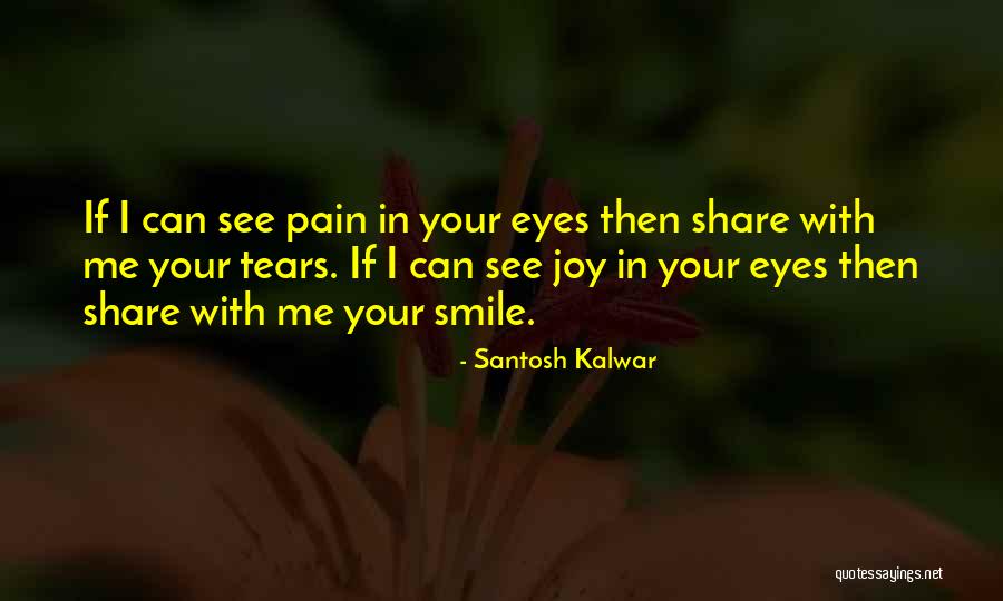 Pain In Eyes Quotes By Santosh Kalwar