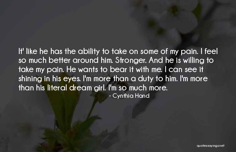 Pain In Hand Quotes By Cynthia Hand