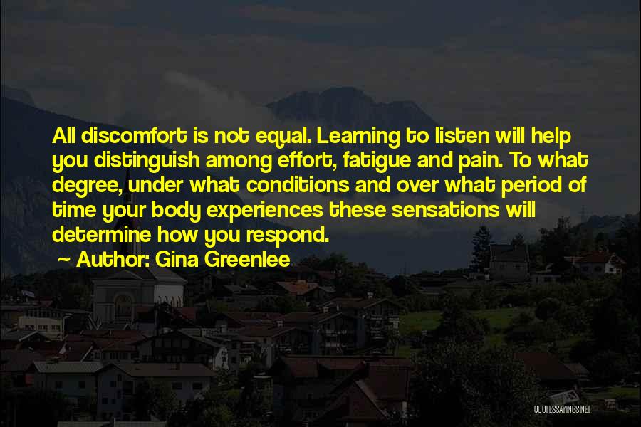 Pain In Training Quotes By Gina Greenlee