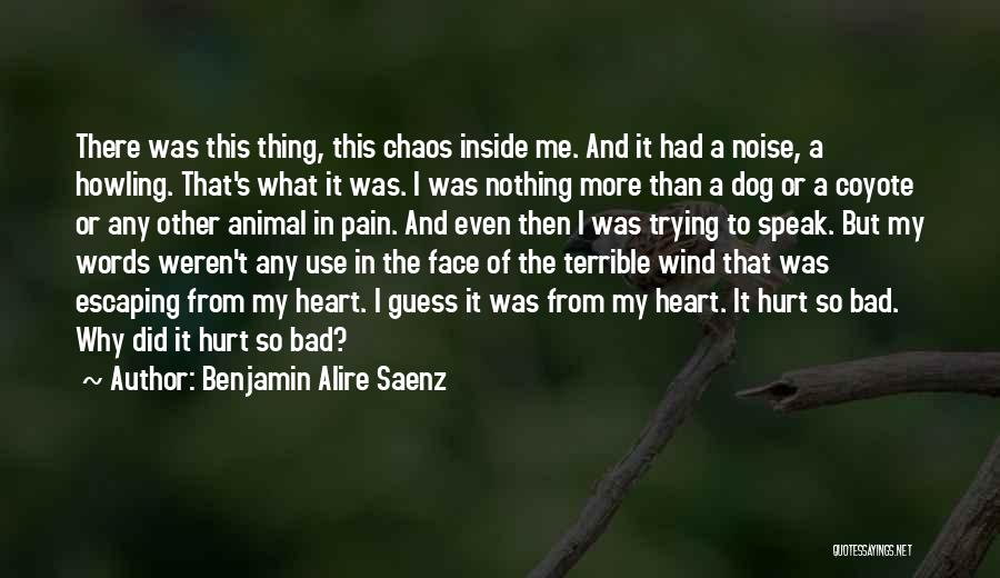 Pain Inside The Heart Quotes By Benjamin Alire Saenz