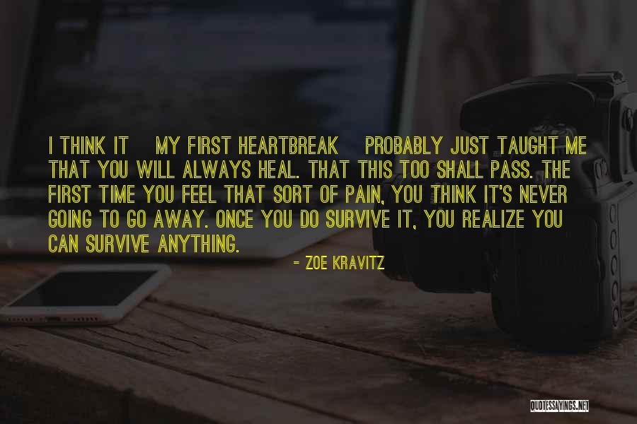 Pain Never Going Away Quotes By Zoe Kravitz