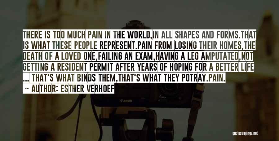 Pain Of Losing A Loved One Quotes By Esther Verhoef