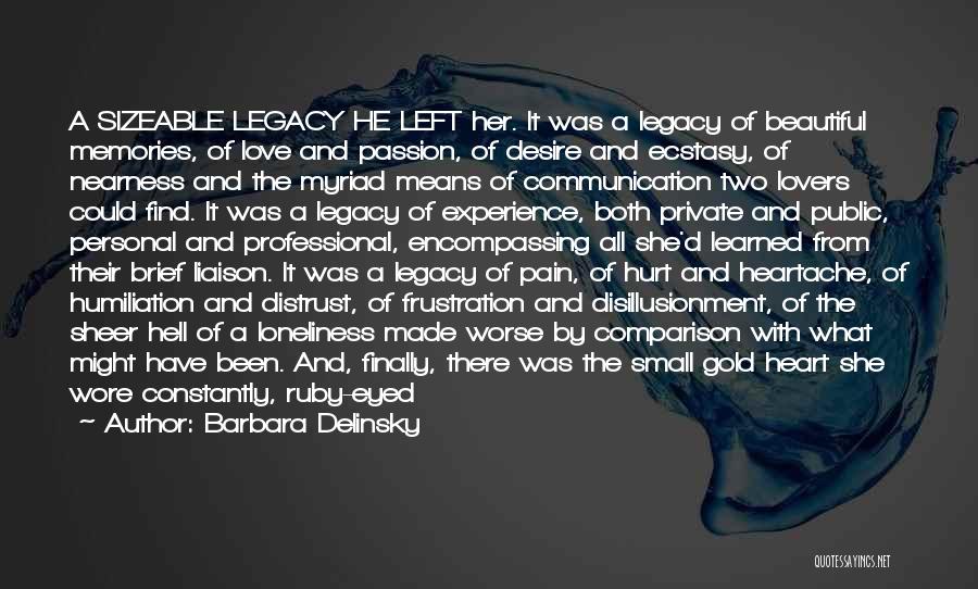 Pain Of Love Lost Quotes By Barbara Delinsky