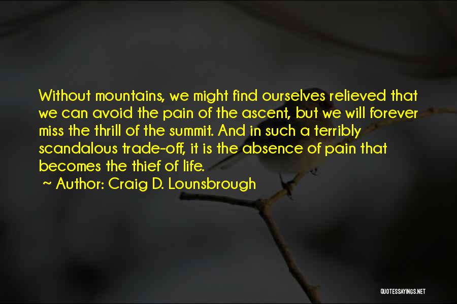 Pain Relieved Quotes By Craig D. Lounsbrough