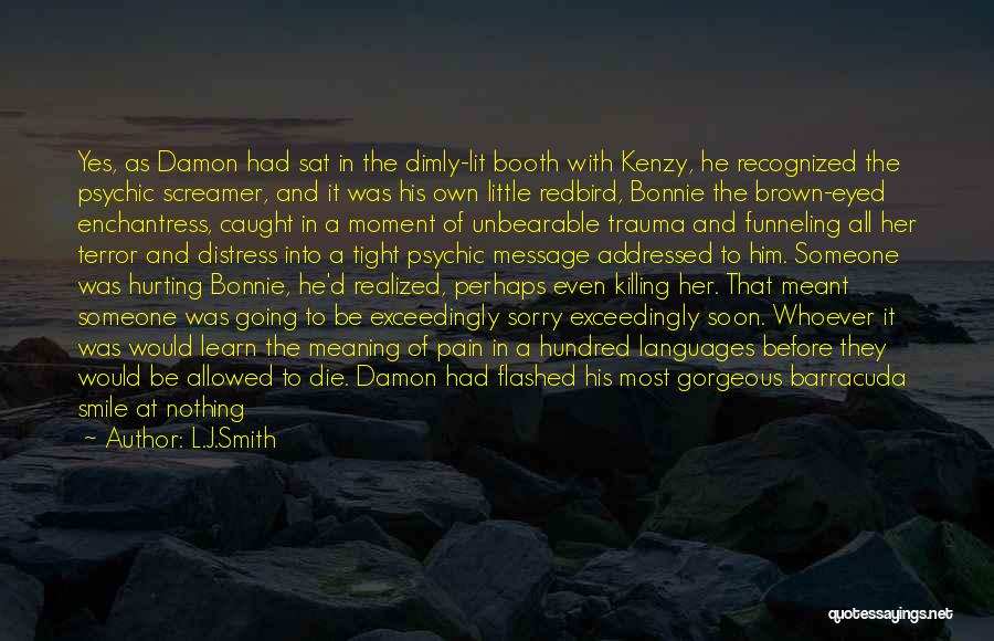 Pain Smile Quotes By L.J.Smith Pain Smile Quotes By L.J.Smith