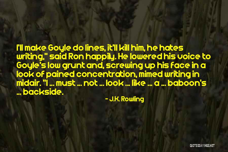 Pained Look Quotes By J.K. Rowling