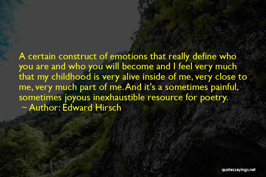 Painful Emotions Quotes By Edward Hirsch