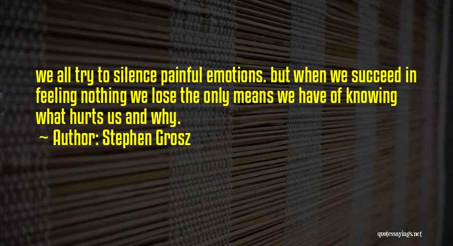 Painful Emotions Quotes By Stephen Grosz