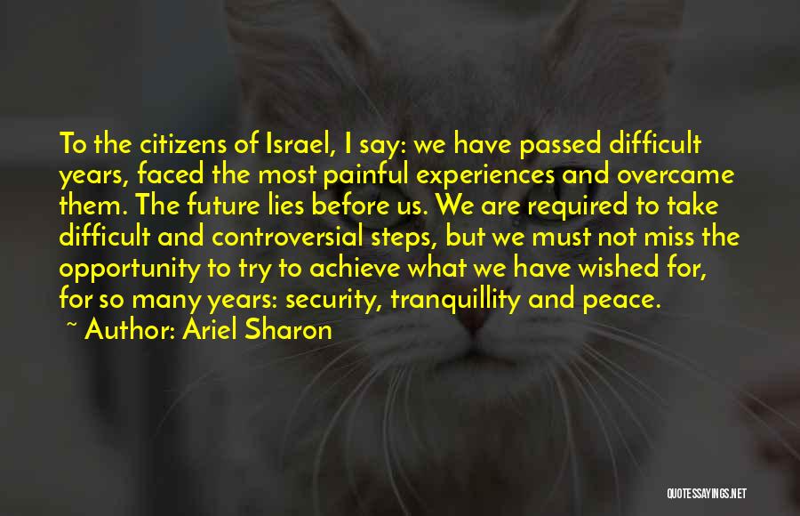 Painful Experiences Quotes By Ariel Sharon