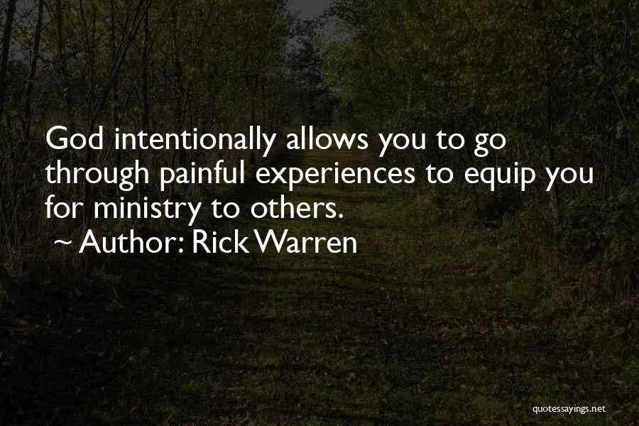 Painful Experiences Quotes By Rick Warren