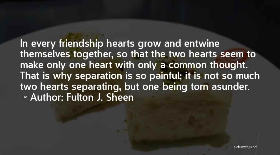 Painful Friendship Quotes By Fulton J. Sheen