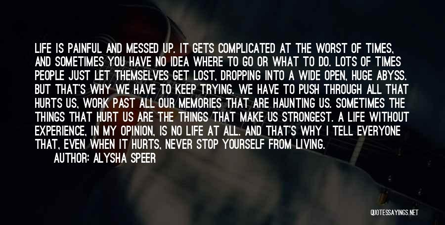 Painful Memories Quotes By Alysha Speer