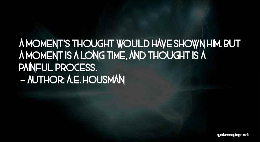Painful Moments Quotes By A.E. Housman
