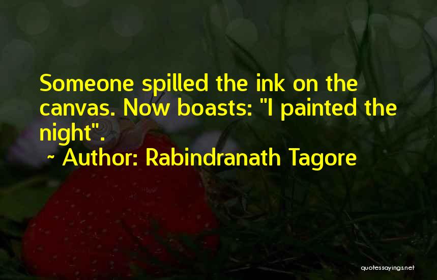 Painted Canvas' With Quotes By Rabindranath Tagore