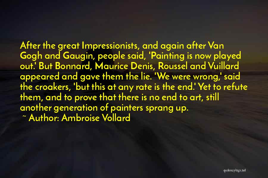 Painters And Painting Quotes By Ambroise Vollard