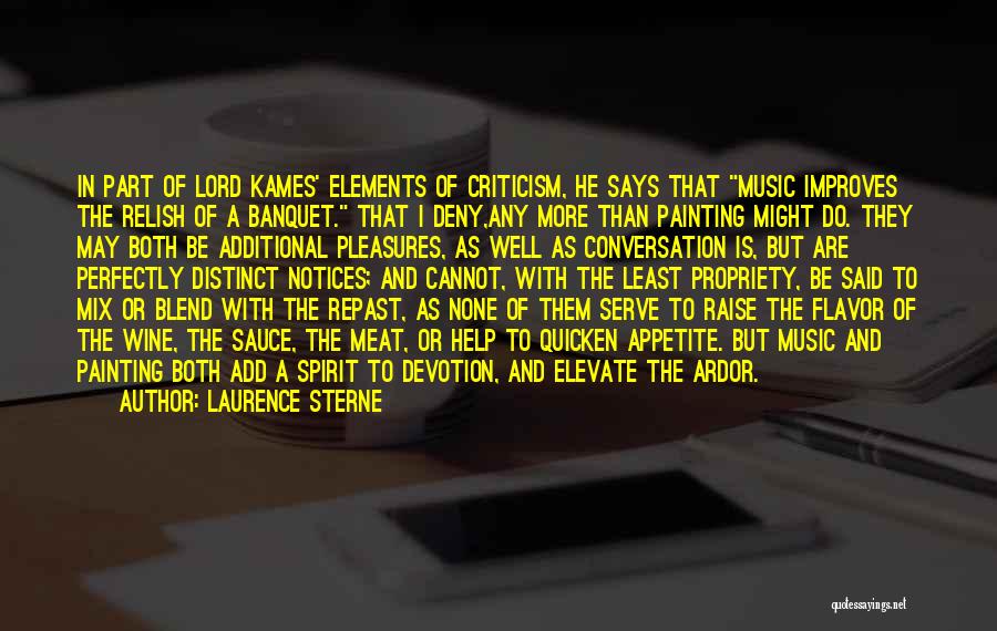 Painting And Music Quotes By Laurence Sterne