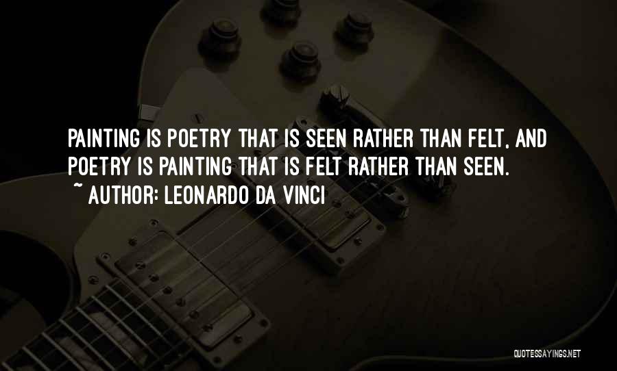 Painting And Poetry Quotes By Leonardo Da Vinci