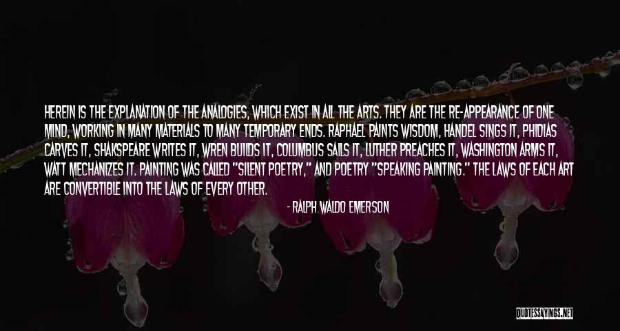 Painting And Poetry Quotes By Ralph Waldo Emerson