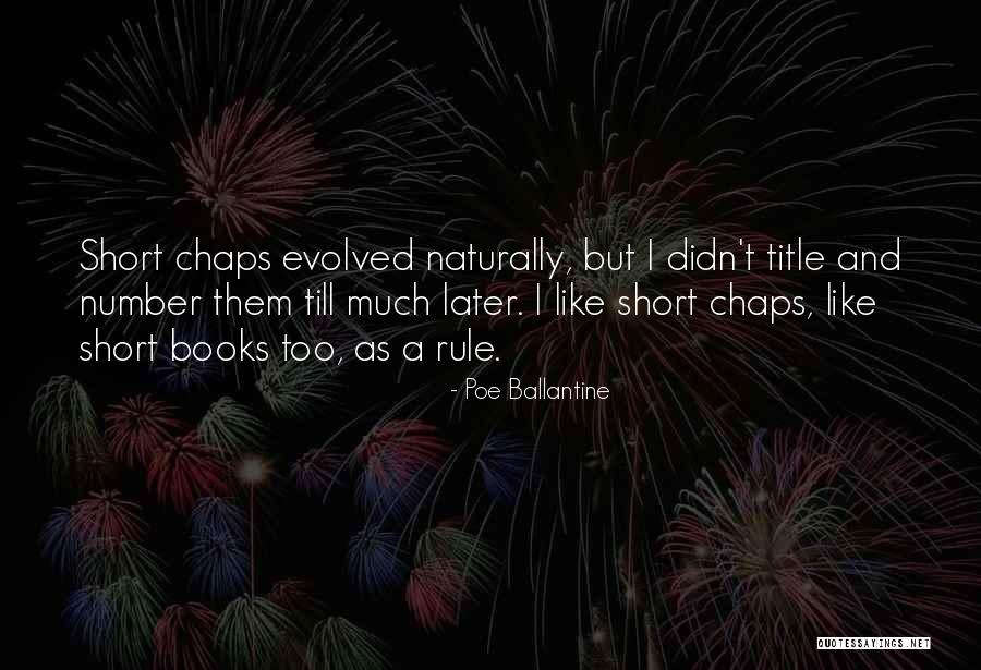 Pajuelo Apicultura Quotes By Poe Ballantine