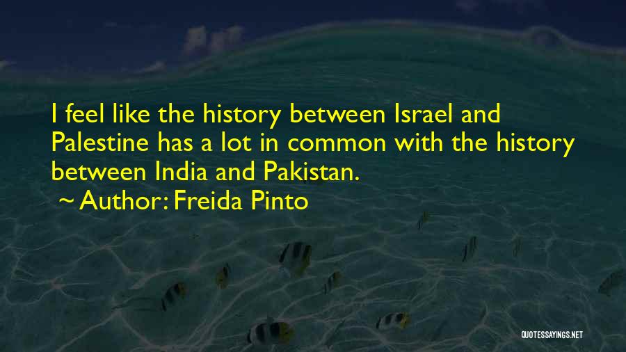 Pakistan And India Quotes By Freida Pinto