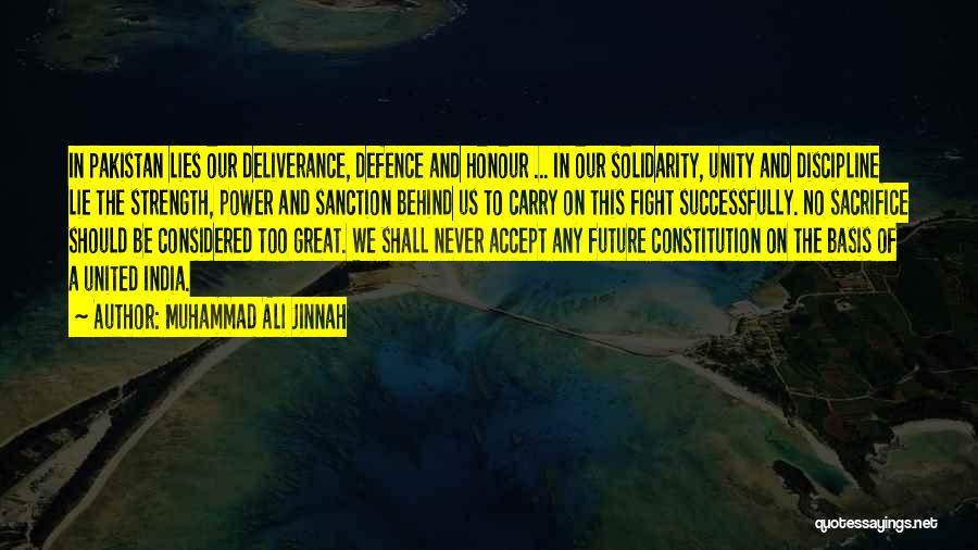 Pakistan Defence Quotes By Muhammad Ali Jinnah