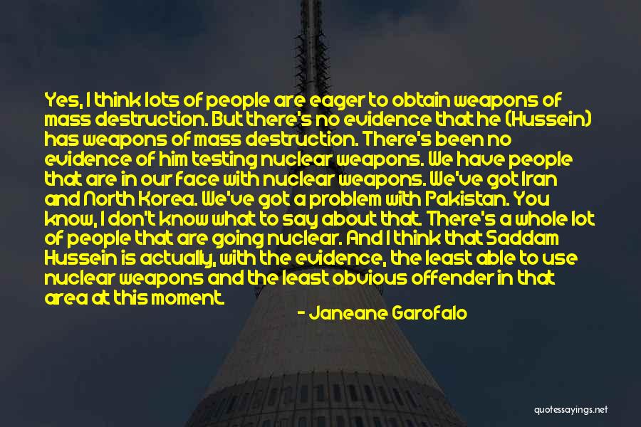 Pakistan Nuclear Quotes By Janeane Garofalo