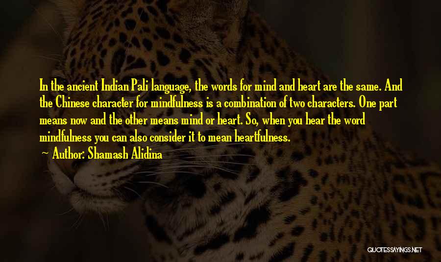 Pali Language Quotes By Shamash Alidina