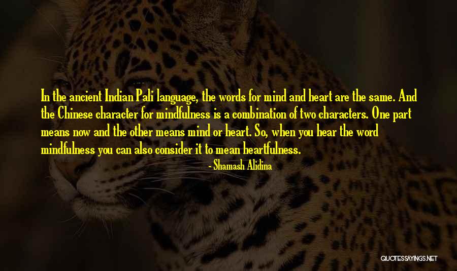 Pali Language Quotes By Shamash Alidina