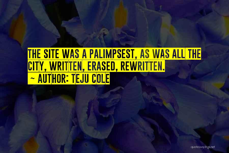 Palimpsest Quotes By Teju Cole