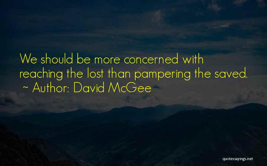 Pampering Myself Quotes By David McGee